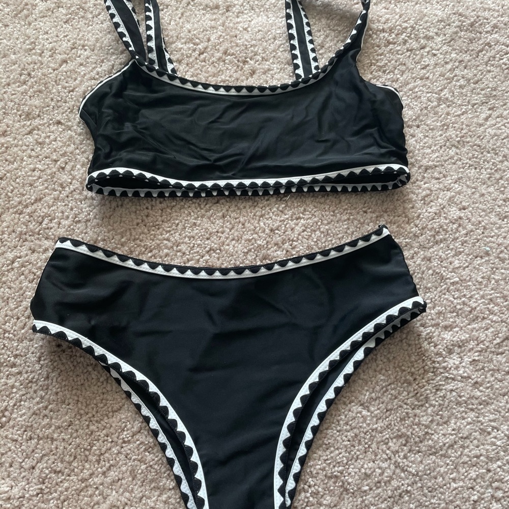 hi rise stitched bikini